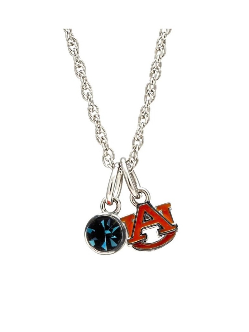 NWOT Stone Armory Auburn AU Logo Charm Stainless Steel Necklace